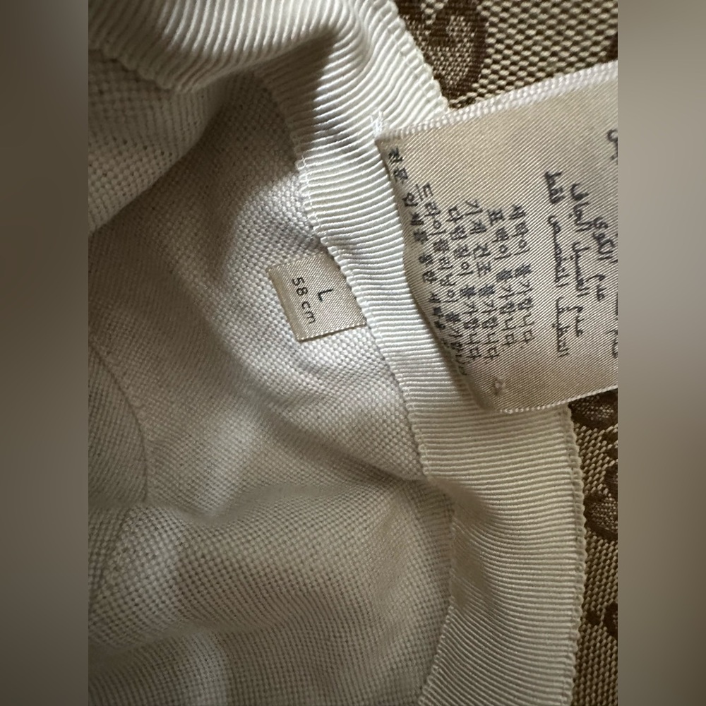 Gucci Beige GG Monogram Hat - Picture 6 of 6